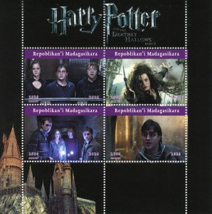 MADAGASCAR - 2020 - Harry Potter, Hallows #2 - Perf 4v Sheet - Mint Never Hinged