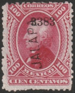 Mexico 1883 Sc 122 MNG(*) Jalapa 33 83 overprint