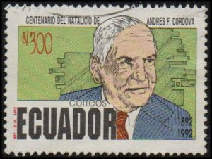 Ecuador 1294 - Used - 300s Andres F. Cordova (1992) (cv $0.60)