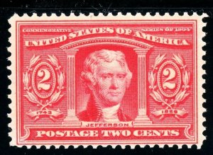 USAstamps Unused VF US 1904 Louisiana Purchase Scott 324 OG MNH