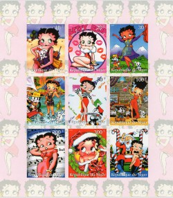 Niger 1999 BETTY BOOP Cartoons Sheet (9) Imperforated Mint (NH)