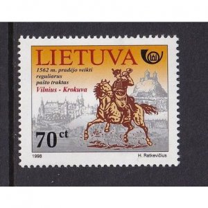 Lithuania  #611  MNH  1998  post route