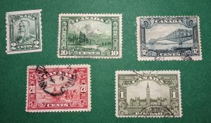 Canada Scott # 161, 155, 156, 157, 159 all are used.