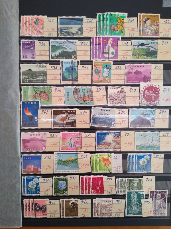 Japan old stamps used big lot