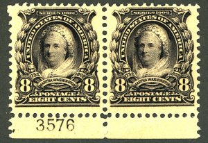 U.S. #306a MINT PL# PAIR OG LH