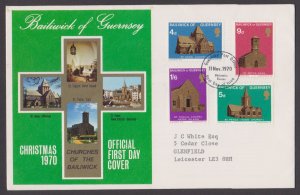 GUERNSEY - 1970 CHRISTMAS - 4V FDC