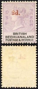 Bechuanaland SG11 2d Lilac and Black wmk Orb M/M Cat 120 pounds