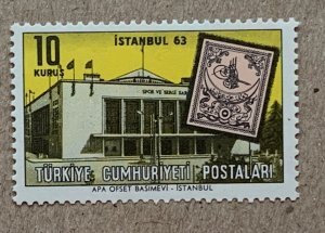 Turkey 1963 10k Istanbul stamp Exhibition, MNH.  Scott 1596, CV $0.25