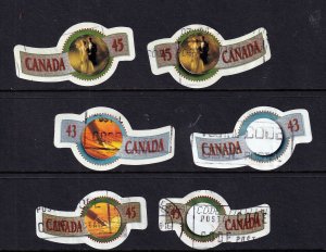 Canada 1994-1996  - Greetings 3 VF- Used set