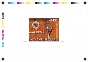 2020 GUINEA GUINE BISSAU SINGLE DELUXE PROOF S/S TENNIS PANDEMIC JOINT ISSUE MNH-