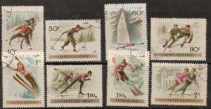 HUNGARY SG1398/405 1955 WINTER SPORTS FINE USED