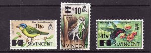 St. Vincent-Scott#364-6-Unused NH set-Birds-Owl-1973-