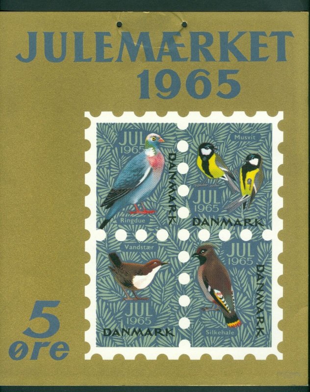 Denmark.. 1 Post Office,Display,Advertising Sign. Birds. Christmas Seal 1965