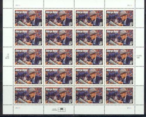 SCOTT 3148 FOOTBALL COACHES BEAR BRYANT 32ct 20 STAMP S