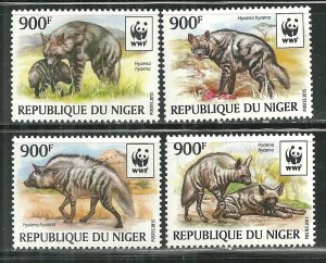 Niger MNH 3742-5 Striped Hyenas SCV 12.00