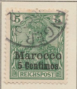 Morocco Morocco Germany Empire OFFICE IN MOROKKO 1905 Unwmk 5c Used A28P17F27578-
