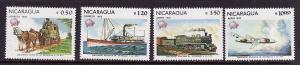 D4-Nicaragua-Sc#1157-8,C12005-6-unused NH set-Planes-Ships,T