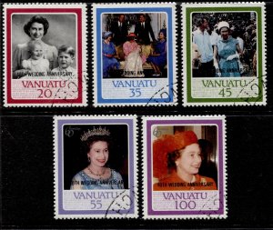 Vanuatu Stamp #414-418 USED VFU SET QEII BIRTHDAY