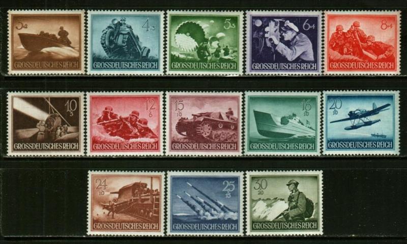 GERMANY 1944 Memorial Day Set of 13 MNH #B257-69 SCV$14