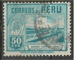 PERU, 1938, used 50c, Worker’s Houses, Scott 380