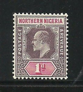 Album Treasures Northern Nigeria Scott # 20a  1p Edward VII Mint Hinged