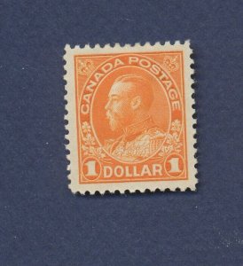 CANADA - Scott 122 - unused hinged - $1.00 King George V - 1923
