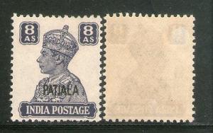 India PATIALA State 8As KG VI Postage SG 114 / Sc 113 Cat £5 MNH