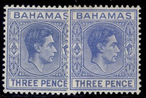 BAHAMAS GVI SG154a + 154ab, 3d SHADE VARIETIES, M MINT. Cat £14.