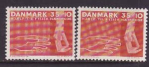 Denmark-Sc#B30,B30a [fluorescent paper]-unused NH semi-postal set-Cripples ...