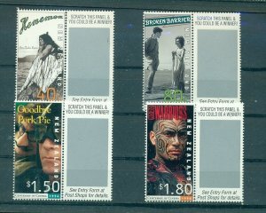 New Zealand - Sc# 1379-82. 1996 Century of Movies. Unscratched Panels. MNH $6.8