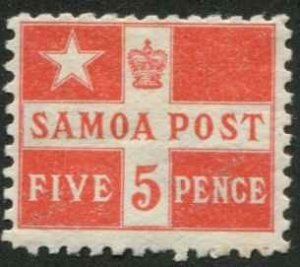 Samoa SC 23a  Flag design 5p perf 11 MH