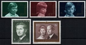 Liechtenstein # 553 - 557 MNH