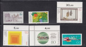 Germany # 1781-1786, Commemorative Issues for 1993, NH, 1/2 Cat.