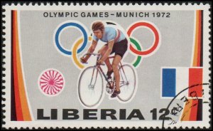 Liberia 594 - Cto - 12c Olympics / Cycling (1972)