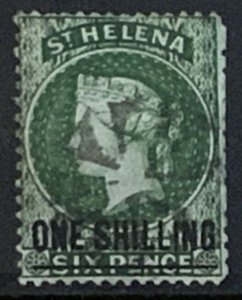 ST.HELENA 1864 SHILLING SG17 USED  CAT £28