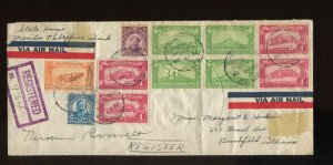 PHILIPPINES GOVERNOR Theodore Roosevelt Jr SIGNED REGISTERED AIRMAIL COVER (971Z