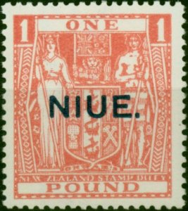 Niue 1928 £1 Rose-Pink SG37c Superb MNH