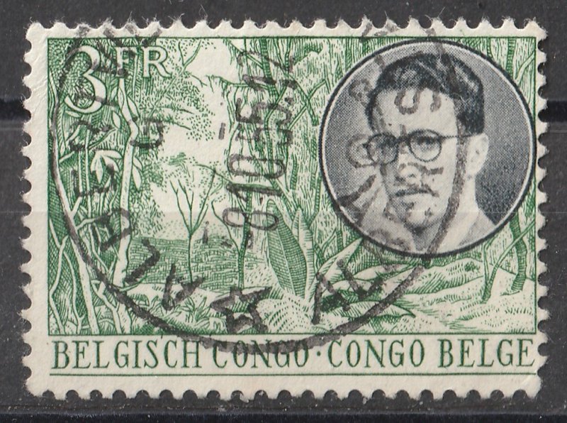 Belgian Congo 1955 King Baudouin and various Designs 3F (1/4) USED