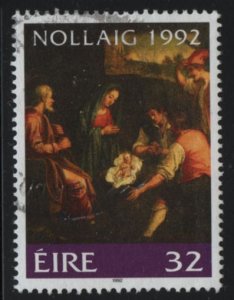 Ireland 1992 used Sc 883 32p Adoration of the Shepherds by Jocopo da Empoli -...