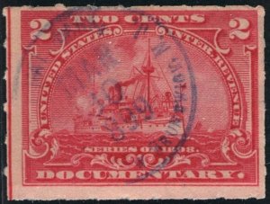 R164 2¢ Documentary Stamp (1898) Used/CDS