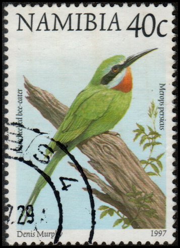 Namibia 857 - Used - 40c Blue-cheeked Bee-eater (1997)
