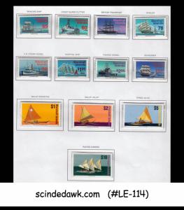MARSHALL ISLANDS - 1993-95 SHIPS/BOATS/CANOES/ WHALERS - 10V - MINT NH