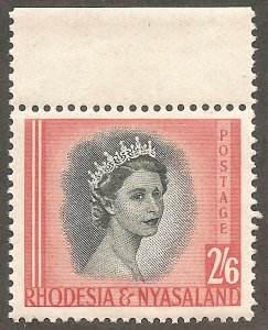 RHODESIA NYASALAND Sc# 152 MNH FVF Queen Elizabeth II  2'6