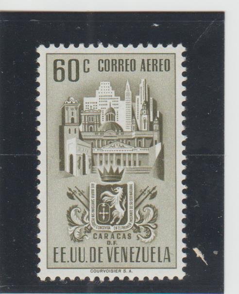 Venezuela  Scott#  C372  MH  (1951 Arms of Caracas)