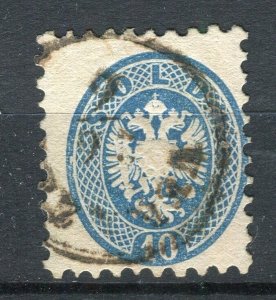 AUSTRIA LEVANT; 1860s classic Eagle Coat of Arms issue used Shade of 10sl.