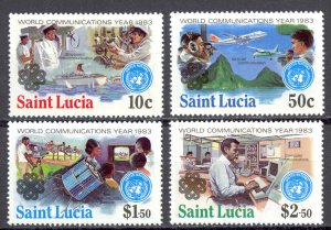 St. Lucia Sc# 607-610 MNH 1983 World Communications Year