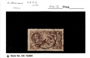 Great Britain, Postage Stamp, #222 Used, 1934 King George (AI)