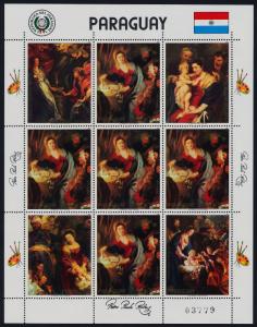 Paraguay C515 sheet MNH Art, Nativity, Peter Paul Rubens, Christmas