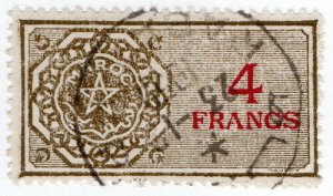 (I.B) France Colonial Revenue : Morocco Duty 4Fr