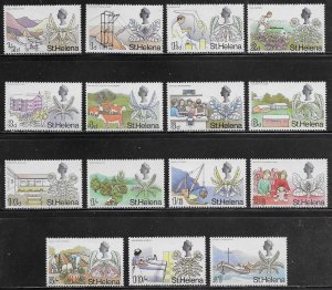 St Helena Scott #'s 209 - 223 MNH